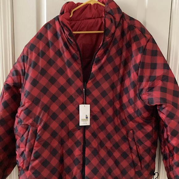 New Peanuts Aeropostale Snoopy Reversible Puffer Coat - Picture 3 of 3